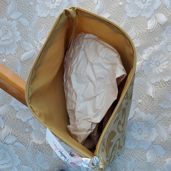 Makeup bags set of 2, New Celebrating Home Penelope Ann collection Golden Topaz - Picture 7 of 14